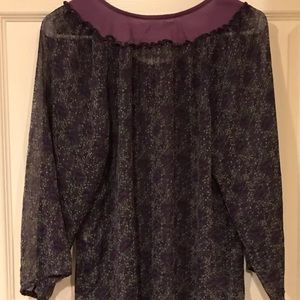 Dream Out Loud Selena Gomez Purple Floral Blouse